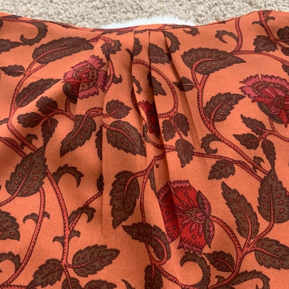 NWT Let It Be Orange Floral Sleeveless Top- Size M - Picture 9 of 11